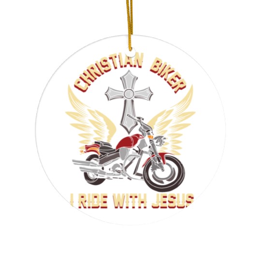 motorcycle motorcycle chopperChristian Motorcycle Ceramic Ornaments