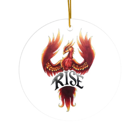 Rising Phoenix Ceramic Ornaments