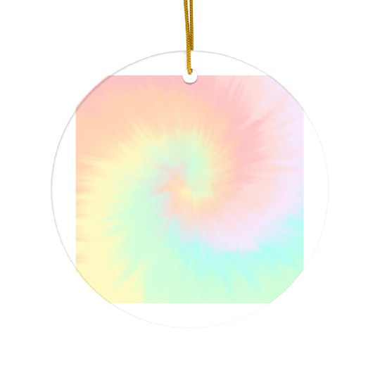 Tie Dye Pastel Swirl Tie Dye Ceramic Ornaments