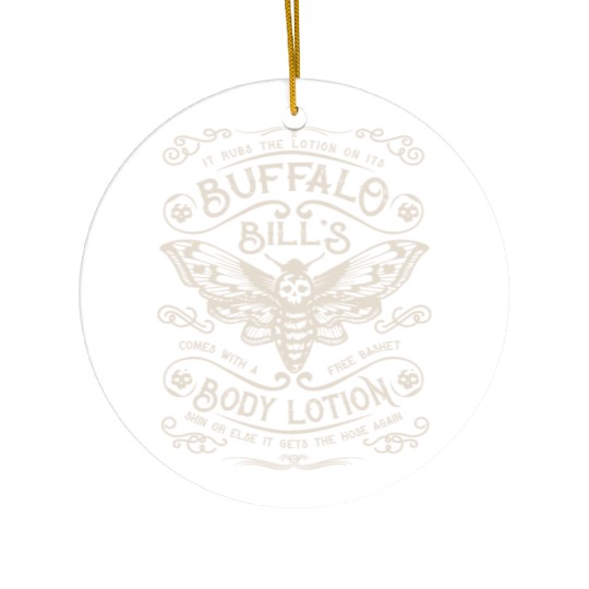 Buffalo Bill's Body Lotion Label Ceramic Ornaments