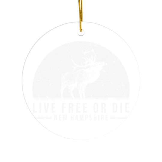 Live Free or Die New Hampshire Hiking Ceramic Ornaments