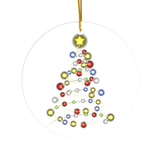 christmas tree christmas light Ceramic Ornaments