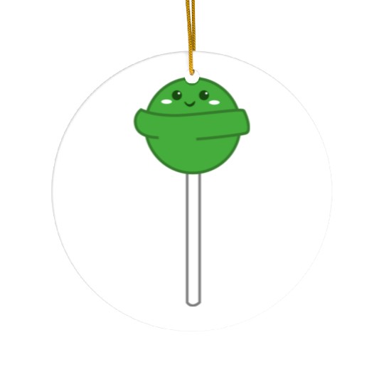 Cute Green Lollipop Ceramic Ornaments