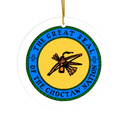 Choctaw Nation Flag Seal Choctaw Ceramic Ornaments