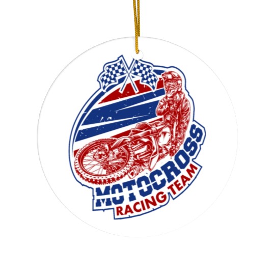 Motocross Racing Team Ceramic Ornaments