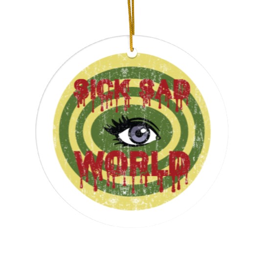 Daria Sick Sad World Drippy Text Eye Logo Ceramic Ornaments