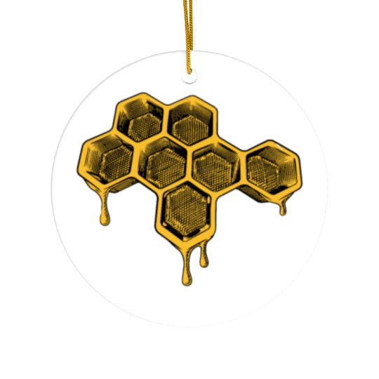 Bee and Honey Nature Lover - Honeycomb Beekeeper Ceramic Ornaments
