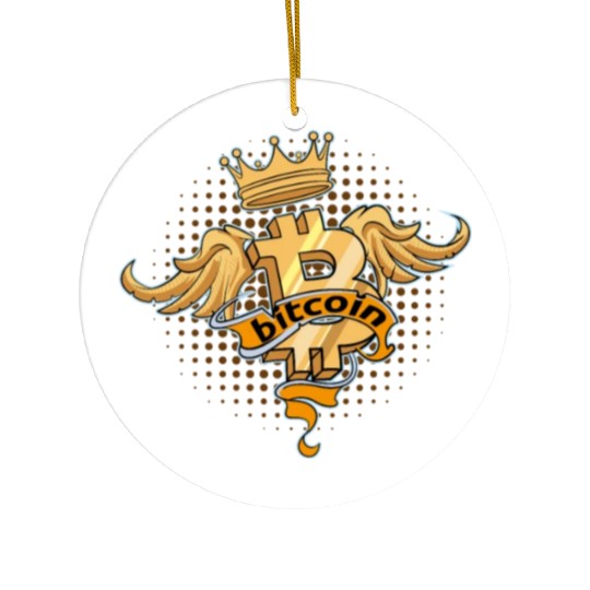 Bitcoin BTC And Crypto Design Ceramic Ornaments