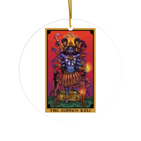 The Goddess Kali The Devil Tarot Card Hindu Indian Ceramic Ornaments