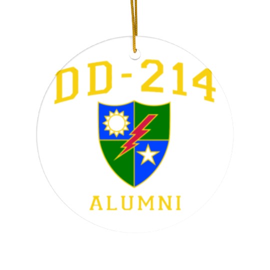 US Army Ranger Veteran DD214 Alumni Logo Insignia Ceramic Ornaments
