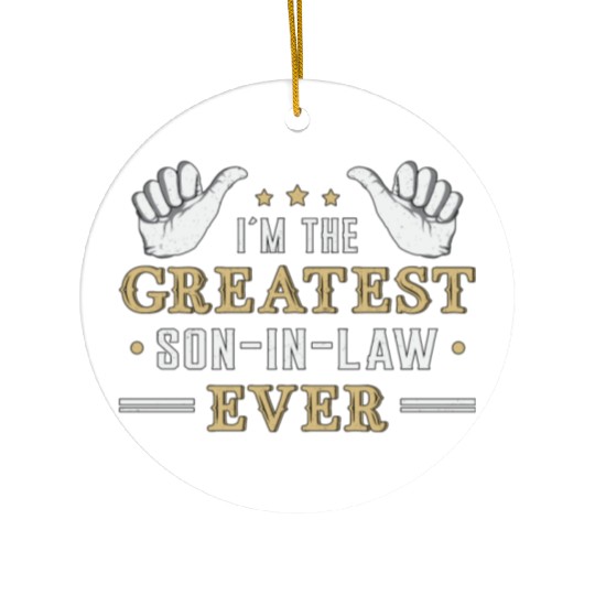 Son Proud Best Son In Law Freaking Gift Idea Ceramic Ornaments