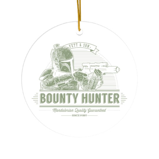 Boba Fett and son Bounty hunter Ceramic Ornaments