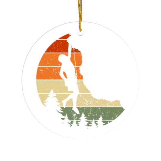 Retro Rock Climbing Vintage Climber Ceramic Ornaments