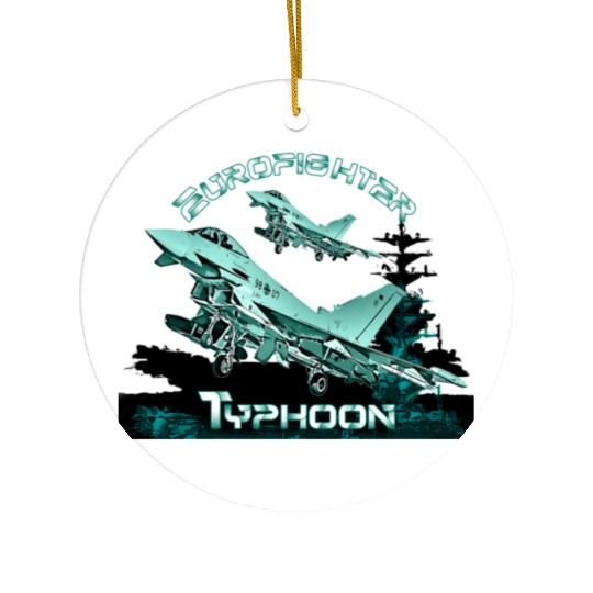 Eurofighter Typhoon fighter jet Ceramic Ornaments
