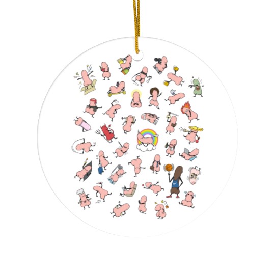 Eddie Funky Dick 40 Ceramic Ornaments