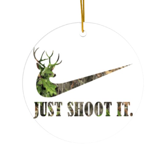 Just Shoot It Deer Hunting Camouflage Ceramic Ornaments