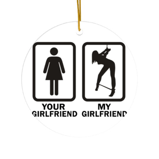 your girlfriend vs my girlfriend funny bdsm Ceramic Ornaments