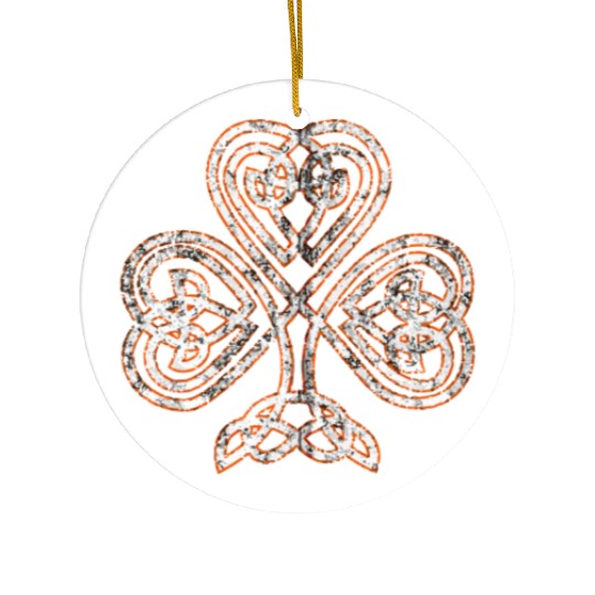 Celtic Knot Trinity Shamrock Irish Heritage Irelan Ceramic Ornaments