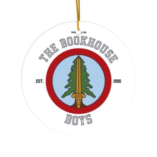Twin Peaks The Bookhouse Boys Est 1990 Logo Ceramic Ornaments