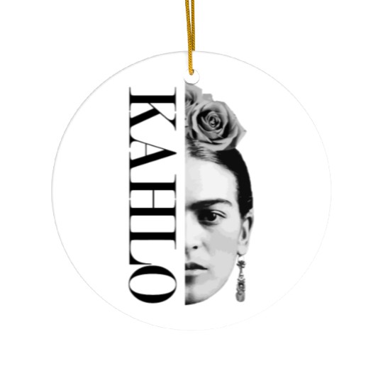 Frida Kahlo Split Portrait Ceramic Ornaments