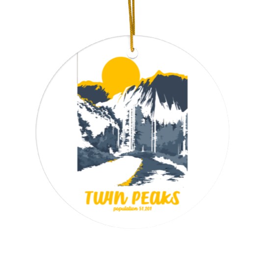 Twin Peaks Welcome To Twin Peaks Poster Ceramic Ornaments