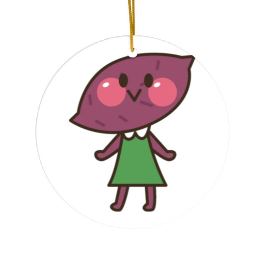 Sweet Potato Head Ceramic Ornaments