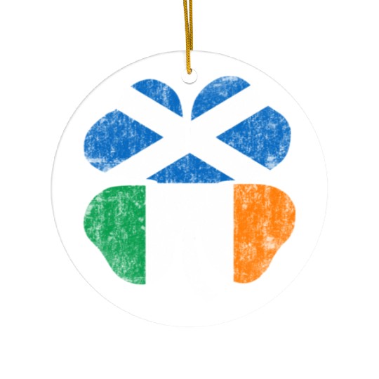 Irish Scottish Flag Ireland Scotland Shamrock St P Ceramic Ornaments
