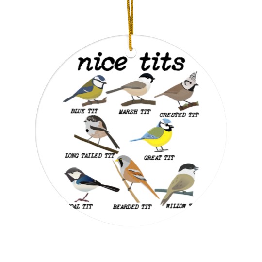 Nice Tits Bird Watching Tit Birds Birdwatcher Ceramic Ornaments