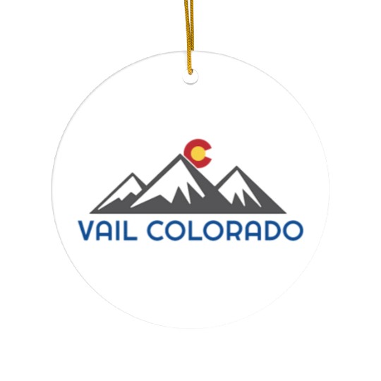 Vail Colorado Rocky Mountain Ceramic Ornaments