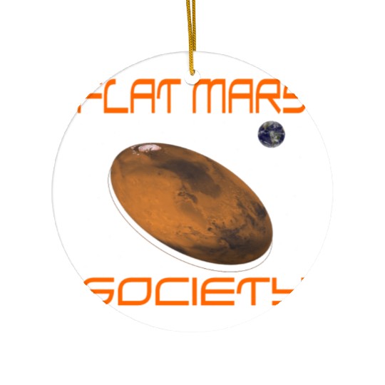 Flat Mars Society Ceramic Ornaments