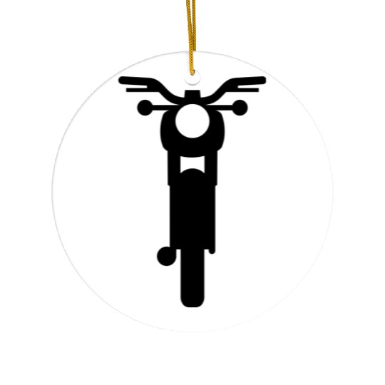 Moped Motorcycle Icon (changeable Colour) Ceramic Ornaments