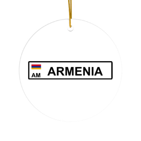 Realistic Armenia License Plate Sticker Ceramic Ornaments