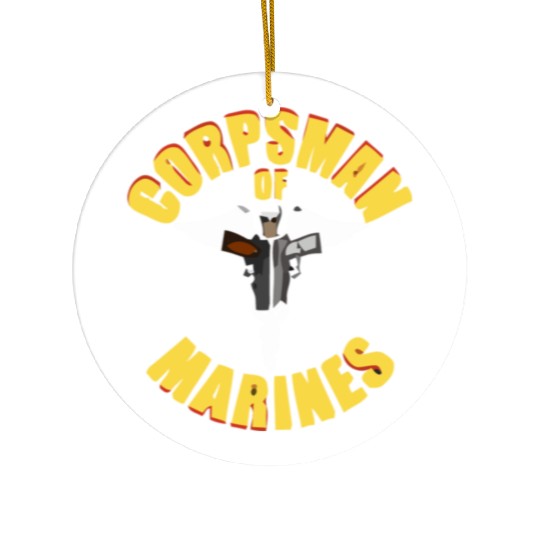 Us Navy Corpsman 8404 Fmf Veteran Front & Back Des Ceramic Ornaments