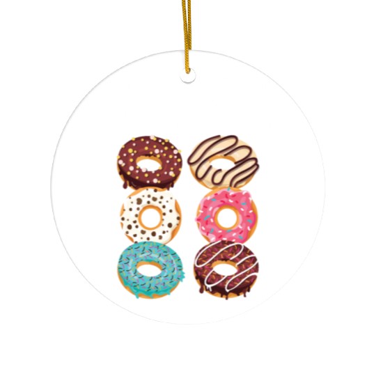 Six Pack Donut Gym Abs Calories Hilarious Gift Ceramic Ornaments