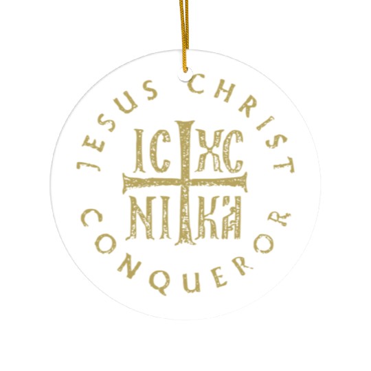 Icxc Nika Cross Orthodox Christian Jesus Christ Co Ceramic Ornaments