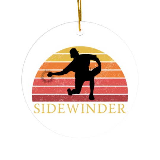 Sidewinder Sidearm Baseball Pitcher Retro Vintage Ceramic Ornaments