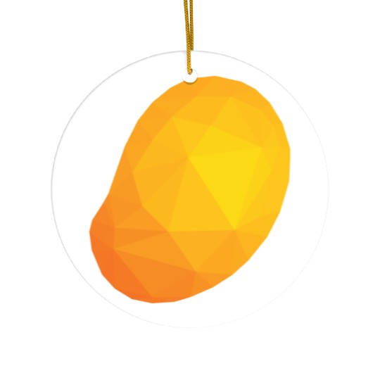 Mango Low Poly Ceramic Ornaments