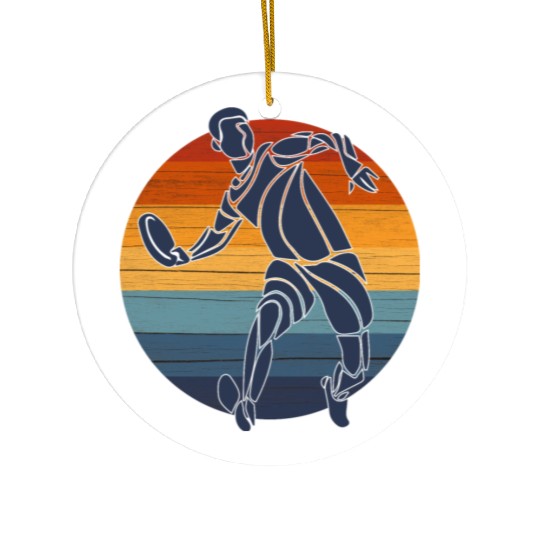 Retro Frisbee for the Ultimate Frisbee Player Ceramic Ornaments