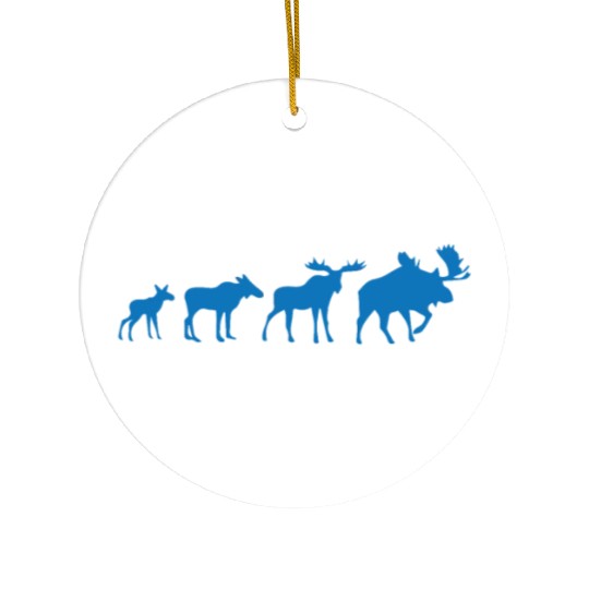 Moose Evolution Ceramic Ornaments
