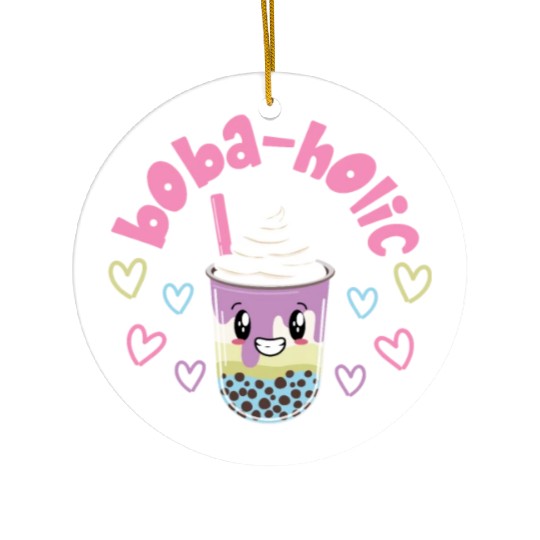 Bubble Boba Tea Ceramic Ornaments