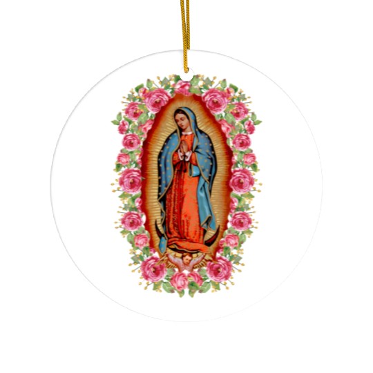 Our Lady Virgen De Guadalupe Virgin Mary Ceramic Ornaments