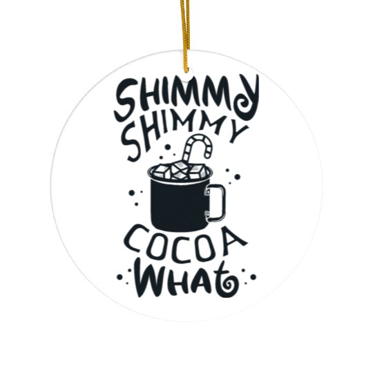 Shimmy Shimmy Hot Cocoa Black Ceramic Ornaments
