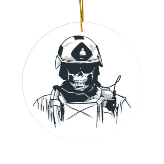 Special Forces Skull Ceramic Ornaments