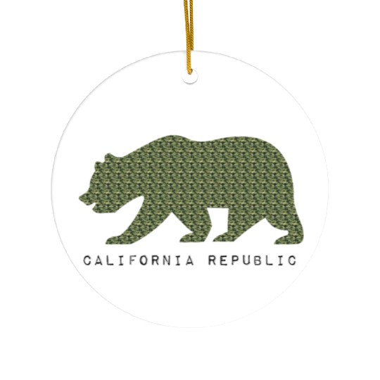 California Bear Ceramic Ornaments