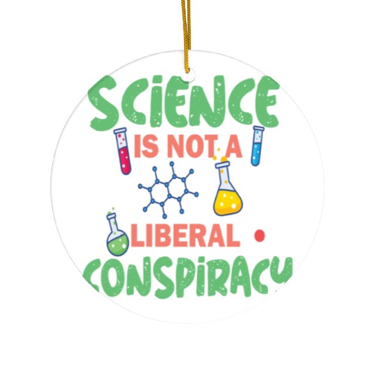 science not conspiracy science conspiracy Ceramic Ornaments