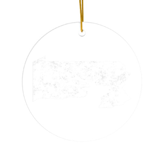 Pennsylvania Elk Hunting Bull Elk PA State Shape Ceramic Ornaments