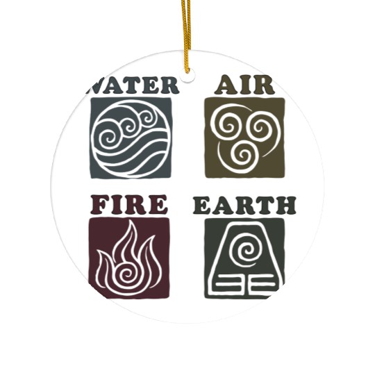 Avatar The Last Airbender Elements Box Up Ceramic Ornaments