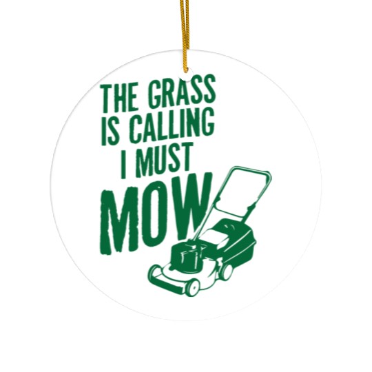 Lawn Mower Lawn Mowing Garden Hobby Gardener Ceramic Ornaments