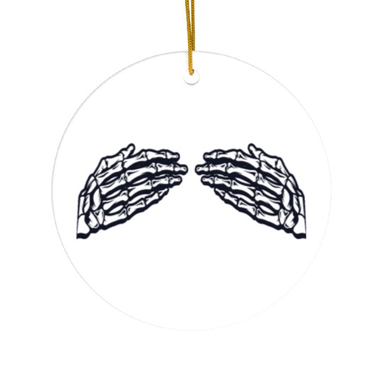 Women's Skeleton Hands Breasts Ceramic Ornaments
