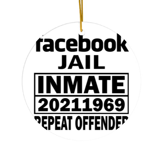 Facebook Jail Black Ceramic Ornaments